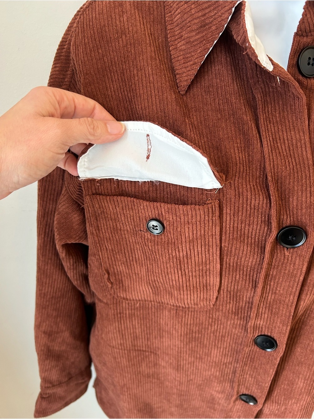 Copper Corduroy Shacket - Coastal Grandma Oversized Dark Academia - Picture 8 of 15